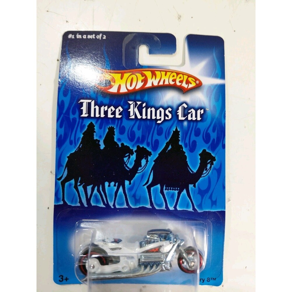 NIP Hot Wheels Three Kings Car 1:64 Die Cast Airy 8 V8 Powered Motorcycle